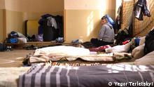 Displaced civilians find new home in western Ukraine school