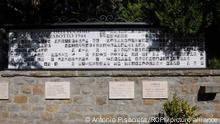 Monumento a la memoria de las víctimas de la masacre de Marzabotto, Italia, cometida por las tropas nazis entre el 29 de septiembre y el 5 de octubre de 1944