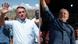 Bolsonaro e Lula, em fotos diferentes, acenam Bolsonaro e Lula, em fotos diferentes, acenam