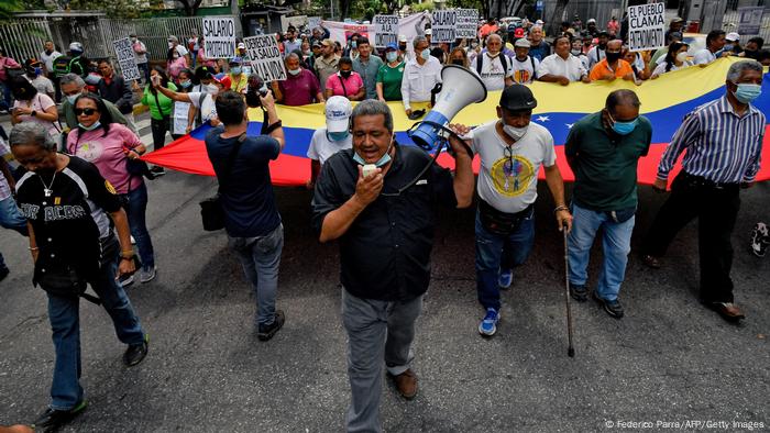 Venezuela, Caracas | Protesta de trabajadores de salud, este 1 de mayo de 2022.