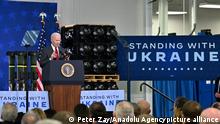 03.05.2022
TROY, USA - MAY 3: US President Joe Biden delivers a speech during his visit at Lockheed Martin facility which manufactures weapon systems such as Javelin anti-tank missiles, which the Biden-Harris Administration is providing Ukraine in Troy, AL, United States on May 3, 2022 Peter Zay / Anadolu Agency
