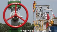 ALMETYEVSK, REPUBLIC OF TATARSTAN, RUSSIA - AUGUST 17, 2021: Pump jacks operate in an oil field developed by Almetyevneft, an oil and gas production board (NGDU) of Tatneft. Yegor Aleyev/TASS