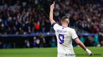 Karim Benzema during the game against Manchester City