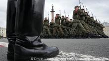 Ensayo en Moscú para la celebración del Día de la Victoria, el 9 de mayo.