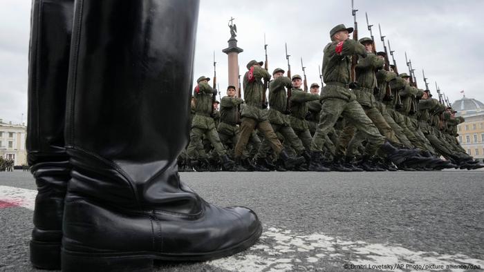 Practice before the big military parade