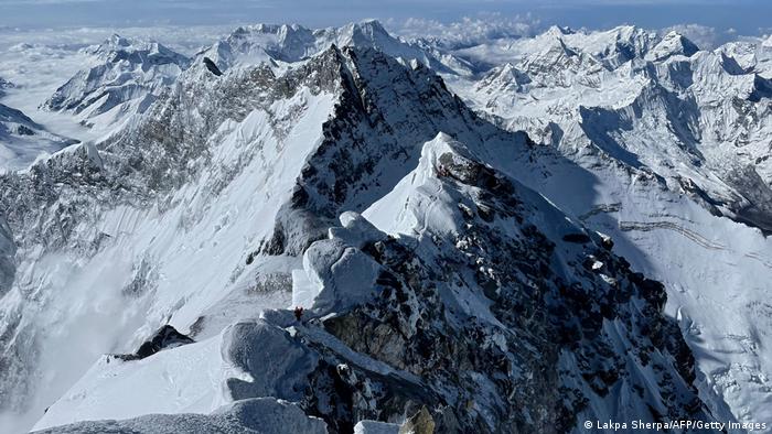 View from the summit of Mount Everest