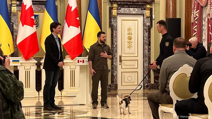 Ucraina Kiev Il premier Trudeau visita il presidente Zelenskyy