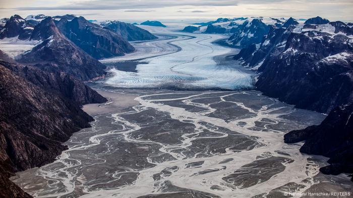 The Jakobshavn glacier in Greenland.