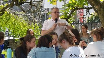 Депутат Европарламента Карстен Лукке на встече со школьниками