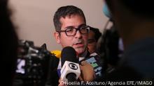 Prosecutor Marcelo Pecci talks to the press after the review hearing of measures of Ronaldinho Gaucho and his brother, who do not appear there and are represented by their lawyers, at the Palace of Justice, in Asuncion, Paraguay, 10 March 2020. The judge is expected to issue a ruling on the case followed by the Brazilian soccer international and his brother after Wednesday they entered the international airport of Asuncin with false passports. Hearing review of measures to Ronaldinho and his brother in Asuncion ACHTUNG: NUR REDAKTIONELLE NUTZUNG PUBLICATIONxINxGERxSUIxAUTxONLY Copyright: xNoeliaxF.xAceitunox AME3180 20200310-637194547330456328