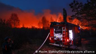 Тушение лесного пожара в Тюменской области, май 2022 года