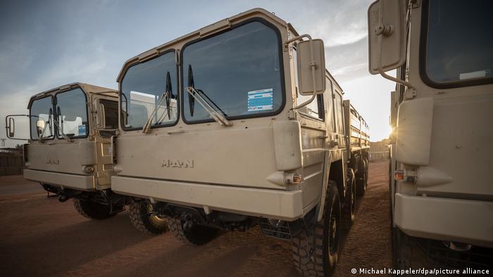 German trucks in Niamey, Niger
