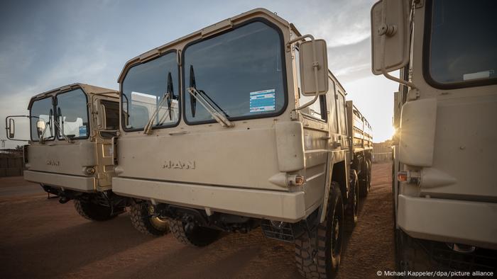 German trucks in Niamey, Niger