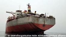 The dilapidated Safer oil tanker 
