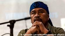 Osorno, Chile. 30 November, 2018. The leader and spokesperson of the Coordinator Arauco Malleco (CAM), Héctor Llaitul Carrillanca with Lonko williche Erwin Aguas DeumacÃ¡n, spoke with members of different Mapuche-Williche communities. The main theme of the talk was the Decolonization of Chawrakawin, as well as the issues of Autonomy and Self-Determination of the Mapuche people-nation. Héctor Llaitul also referred to the trial for the murder of Carabineros by the young Mapuche Camilo Catrillanca, noting that to this day, the State is executing a persecution at the highest level against the Mapuche leaders. Also participating was Fernando Jones Huala, brother and spokesman of Lonko Facundo Jones Huala, who brought the greeting from Puelmapu (Mapuche territory of Argentina) who insisted on the innocence of his brother whose trial begins on December 4 in Osorno, Chile. (Photo by Fernando Lavoz/NurPhoto)