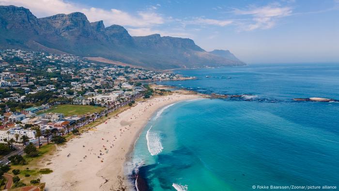 View from The Rock viewpoint in Cape Town over Campsbay