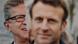 Posters del veterano izquierdista Mélenchon (fondo) y el presidente centrista Emmanuel Macron, superpuestos. Posters del veterano izquierdista Mélenchon (fondo) y el presidente centrista Emmanuel Macron, superpuestos.