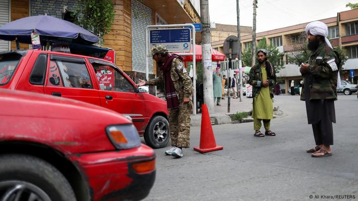 A Taliban checkpoint in Kabul.