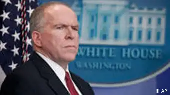 Deputy National Security Adviser for Homeland Security and Counterterrorism John Brennan briefs reporters in the James Brady Press Briefing Room at the White House in Washington, Friday, Oct. 29, 2010, after President Barack Obama made a statement about the suspicious packages found on U.S. bound planes. (AP Photo/Charles Dharapak)
