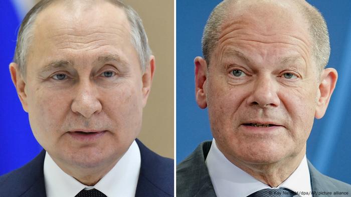 Kombobild | Wladimir Putin und Olaf Scholz  Kombobild | Wladimir Putin und Olaf Scholz