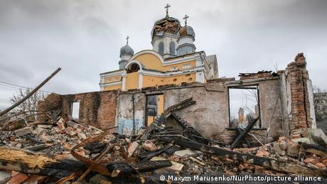La iglesia ortodoxa Pokrowska de Malin sufrió graves daños