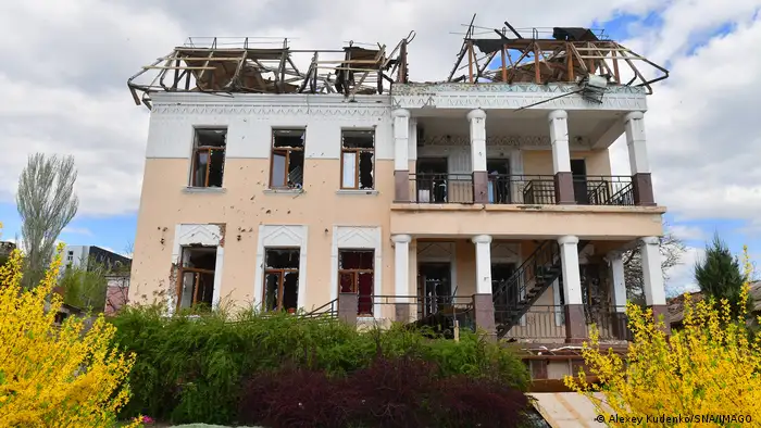 Damaged Kuindzhi Art Museum in Mariupol