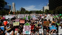 Abortion rights protesters participate in nationwide demonstrations following the leaked Supreme Court opinion suggesting the possibility of overturning the Roe v. Wade abortion rights decision, in Los Angeles, California, U.S., May 14, 2022. REUTERS/Aude Guerrucci