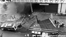 epa03269622 (FILE) A Black&White file photo dated 19 June 1987 shows a general view of the parking lot of the 'Hipercor' supermarket in Barcelona, northeastern Spain, shortly after a terrorist bomb attack by the Basque ETA group. A total of 21 people died and 45 other were wounded in the attack. The massacre sees its 25th anniversary on 19 June 2012. ETA announced the cessation of violence in October 2011. EPA/EFE FILE