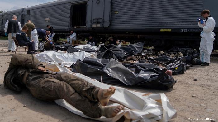 Тела погибших российских солдат в Харькове
