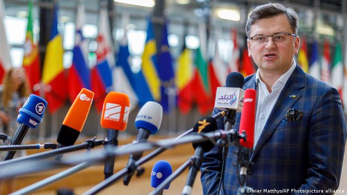 Belgium Brussels |  EU foreign ministers meeting |  Ukrainian Foreign Minister Dmytro Kuleba