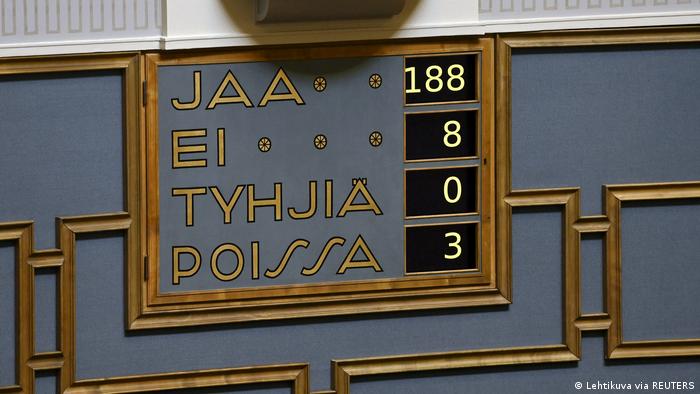 Finnland Helsinki | Abstimmung über NATO-Beitritt im Parlament