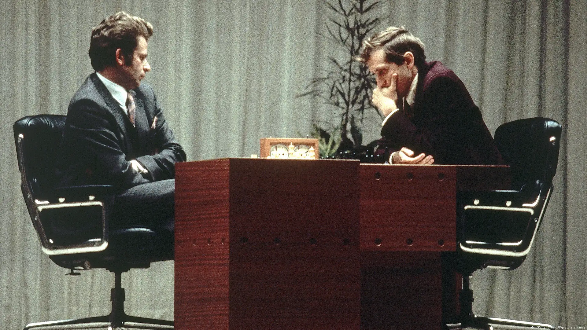 World chess Champion, Boris Spassky of Russia shown being
