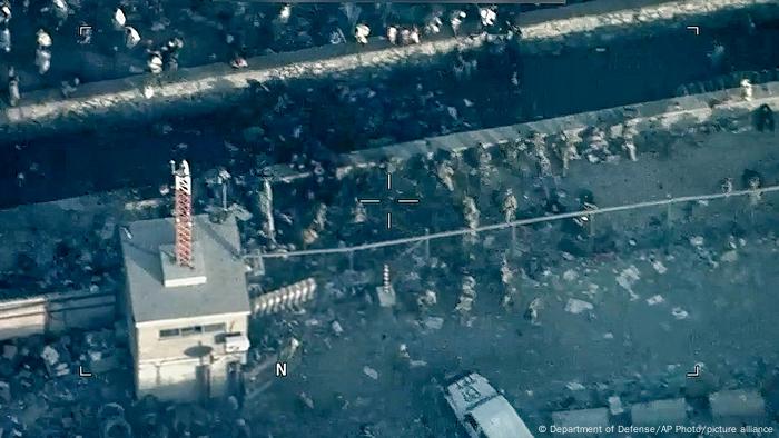 Aerial picture of the attack on Kabul airport