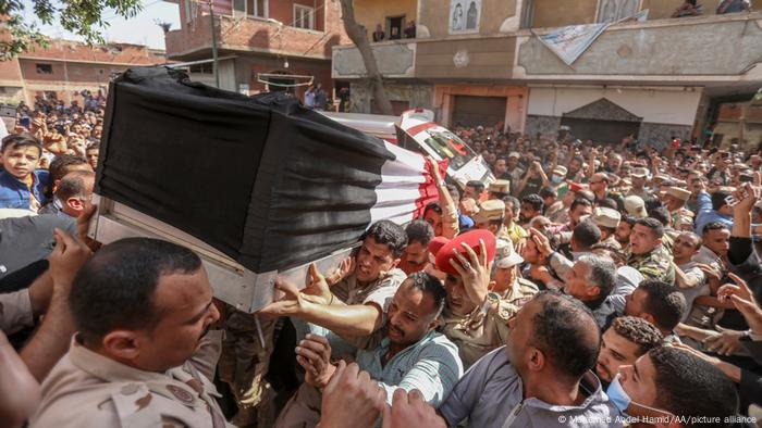 Funeral ceremony held for Soleman Ali Soleman who was among the soldiers killed in a militant attack on a water pumping station east of the Suez Canal.