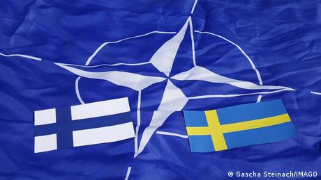 Flags of NATO, Sweden and Finland