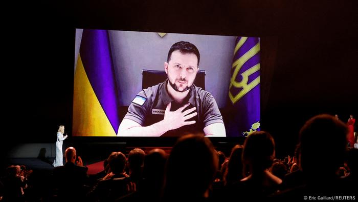 Zelenski envió un mensaje durante el festival de Cannes.