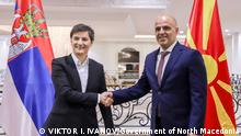 Nord-Mazedonien Skopje | Besuch Premierministerin Ana Brnabic Serbien mit Dimitar Kovacevski 