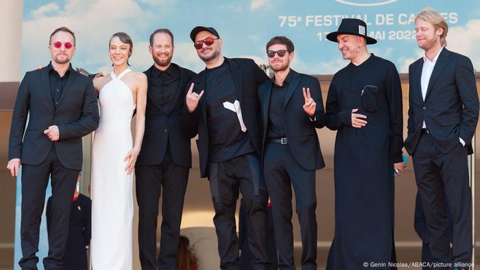 Tschaikovsky's Wife director Kirill Serebrennikov alongside cast at Cannes red carpet