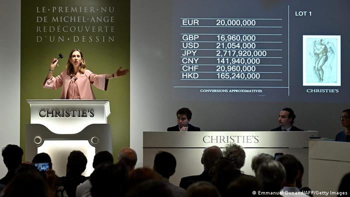 Frankreich Paris | Auktionshaus Christie's | Versteigerung Aktzeichnung von Michelangelo