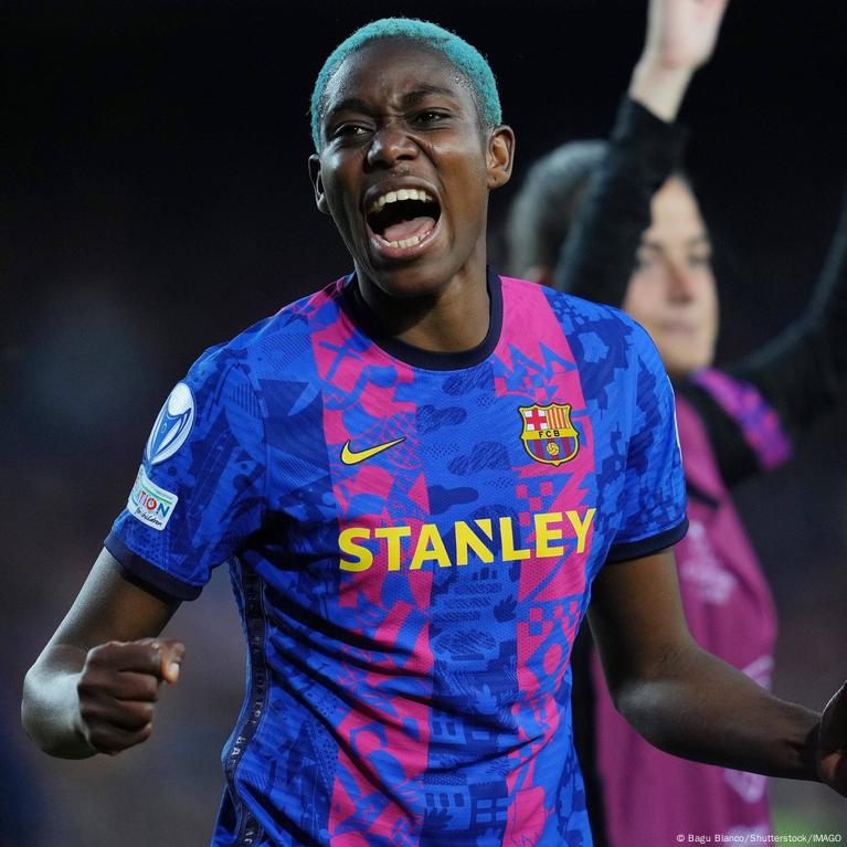 Barcelona Femeni Star Asisat Oshoala Models in New Nigeria Jersey