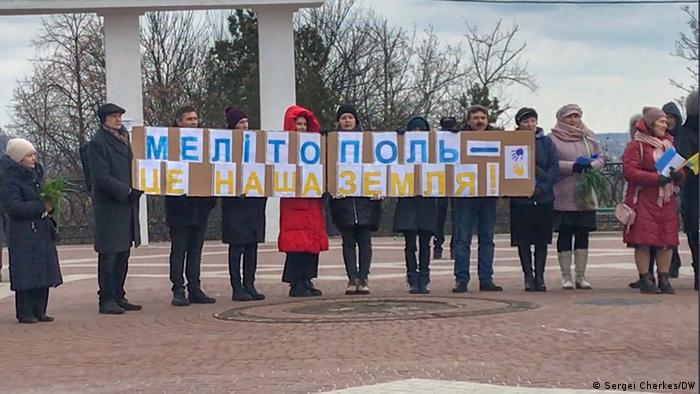 Protest against Russian occupation in Melitopol 