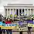Акция в поддержку Украины возле Мемориала Линкольна в Вашингтоне в марте 2022 года