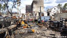 Zerstörte Gebäude in der Nähe von Kiew
Thema: Freiwillige Helfer aus Weißrussland in Kiew, Ukraine
© privat