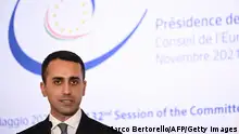 Italy's Foreign Affairs Minister, Luigi Di Maio holds a joint press conference on May 20, 2022 following the annual session of Foreign Affairs Ministers of the Council of Europe's 46 member states in Turin. (Photo by Marco BERTORELLO / AFP) (Photo by MARCO BERTORELLO/AFP via Getty Images)