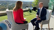 German Chancellor Olaf Scholz speaks with DW's Michaela Kuefner in Johannesburg, South Africa