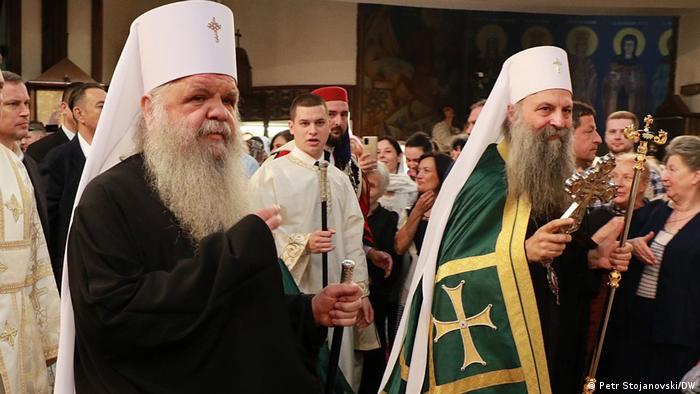 Nord-Mazedonien Gottesdienst der Oberhäupter der Mazedonischen und Serbisch-Orthodoxen Kirche