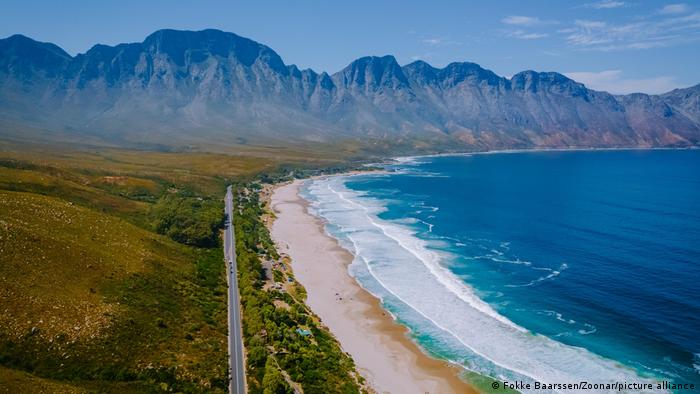  An aerial view of Kogelbay beach Western Cape, South Africa