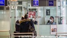 February 8, 2021, Freising Bei Muenchen, Bavaria, Germany: The entry/reentry area of the Munich International Airport where arrivals to Germany are recorded. The Bavarian Interior Ministry in collaboration with the German Federal Police (Bundespolizei) and the Grenzpolizei (Border Police) held a presentation on their roles in fighting the Corona pandemic at airports. Part of the strategy to prevent the importation of the novel Coronavirus, particularly the mutant variants prevalent in South Africa, the United Kingdom, and Brazil involves the DEA Digital Entry Regulation, testing at the airports, quarantine, and an agreement from airlines to not transport passengers from risk areas. (Credit Image: Â© Sachelle Babbar/ZUMA Wire