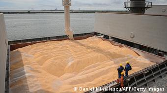 Украинское зерно в румынском порту Констанца