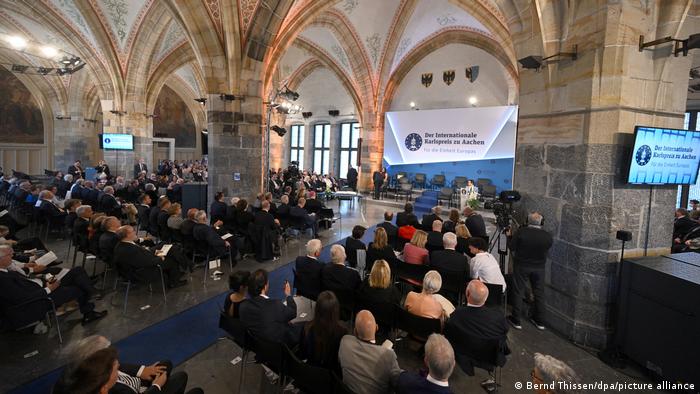 Upacara penyerahan penghargaan Karl Agung di Aachen, 26 Mei 2022